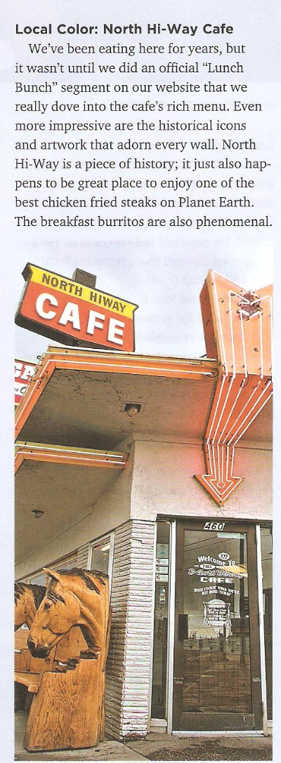 Recently the North Hi-Way Cafe made the editors choice in the local Idaho Falls magazine. 