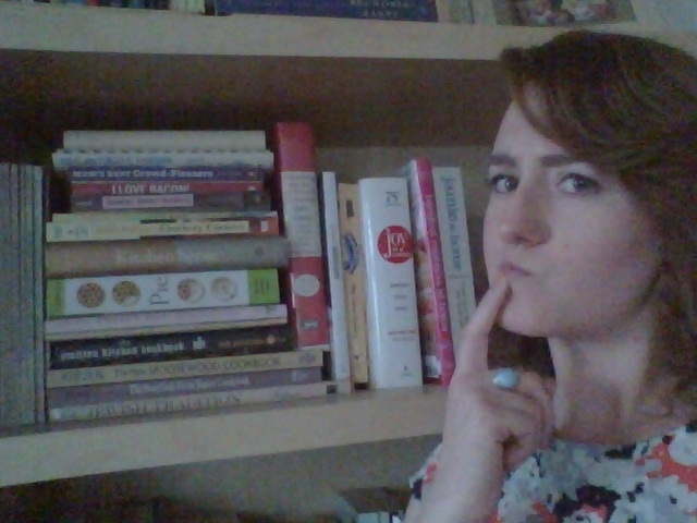 Sarah's shelfie with some of her books at home. 