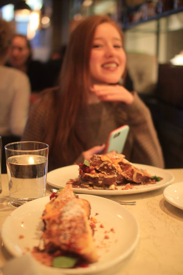 Waiting to dive into - and document - nutella french toast at Alden & Harlow in Harvard Square