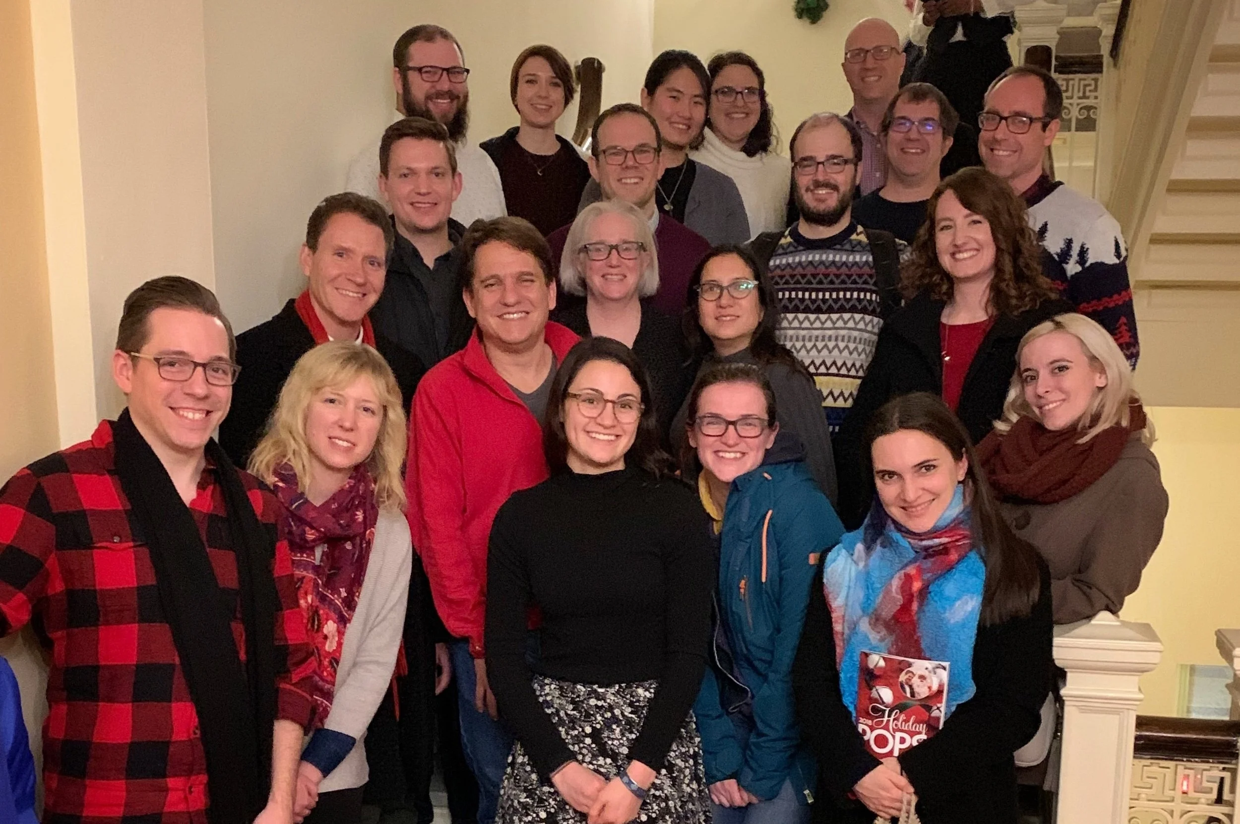 FableVision team with Boston Pops Conductor Keith Lockhart following the Holiday Pops performance