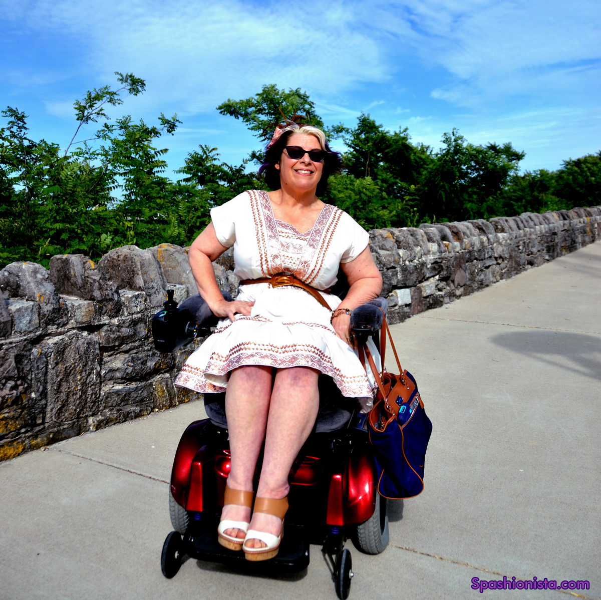 Vintage 1950's copper bric-a-brac dress and belt from Pura Vida Vintage , Shoes from Shi
