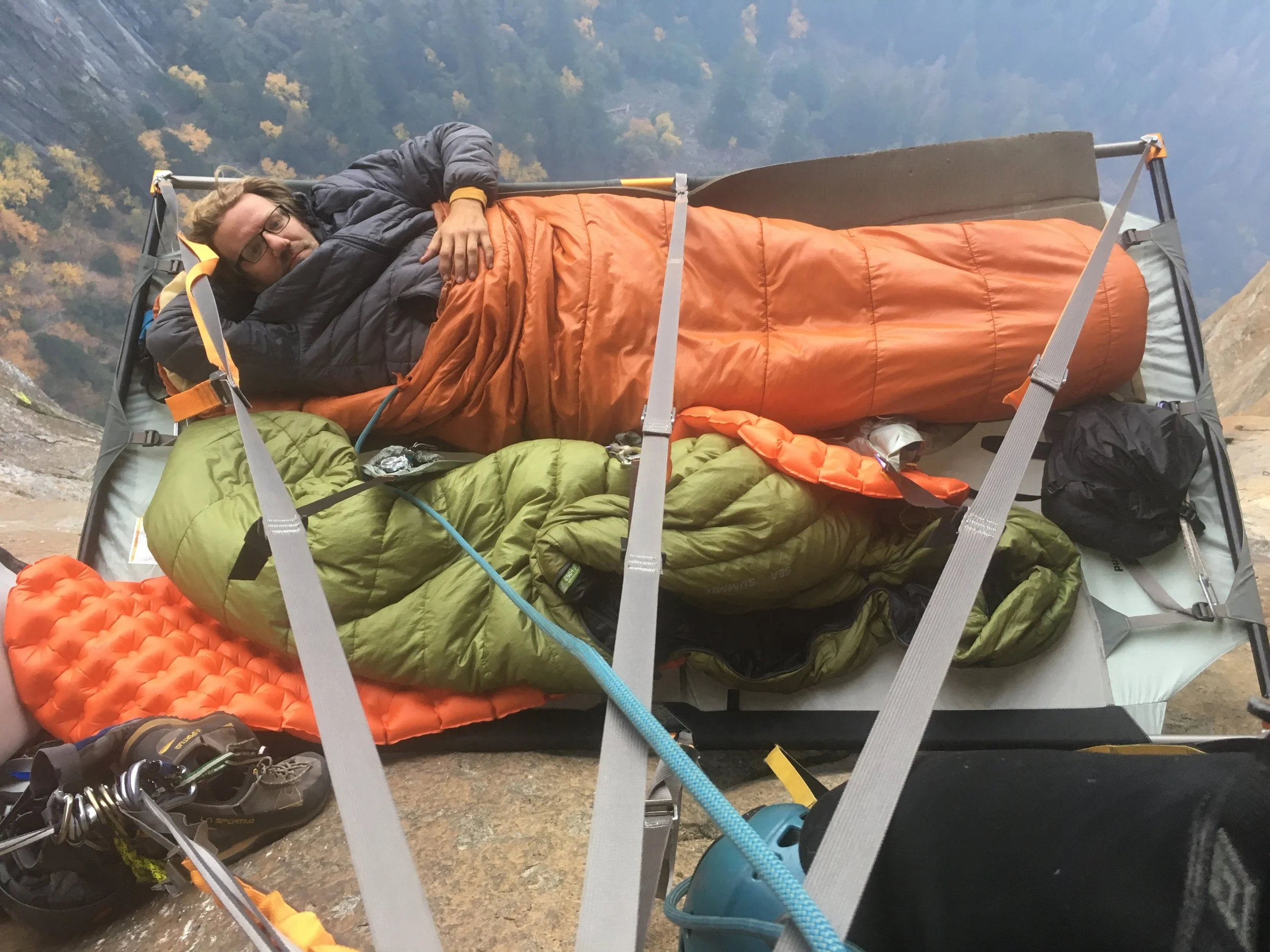Sleeping on the Portaledge