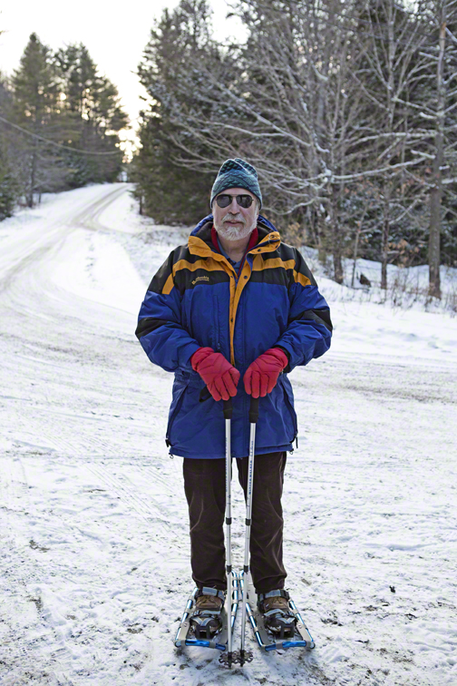 brendan and i went snow shoeing in vt - but it was more like ice shoeing