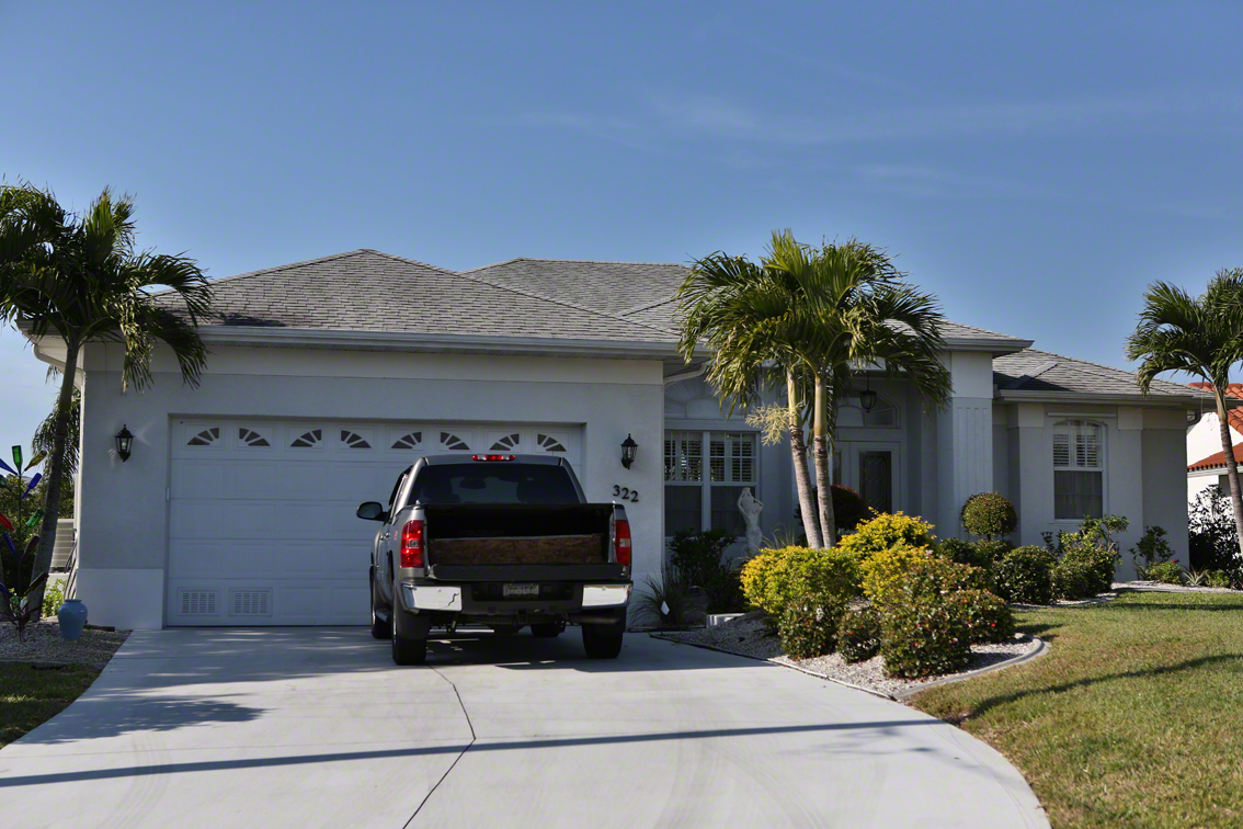 front of the house