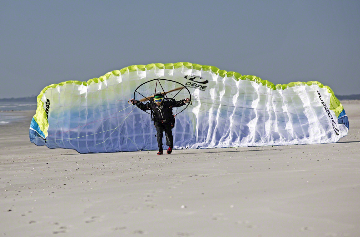 step 2 - start running to get the wing in the air
