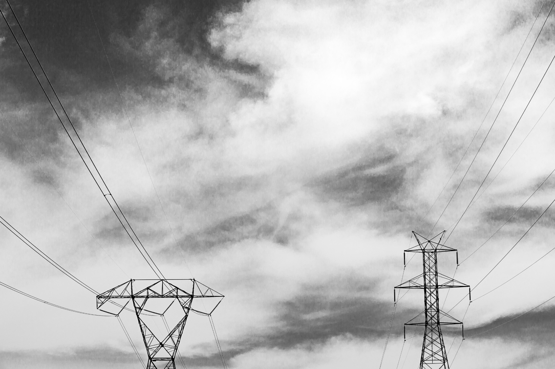 big ass power lines over the river, the noise these suckers were making was unbelievable.