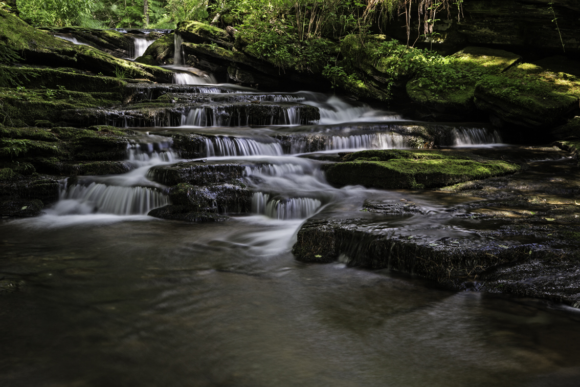 cascades on my hike down manor fork to slate run