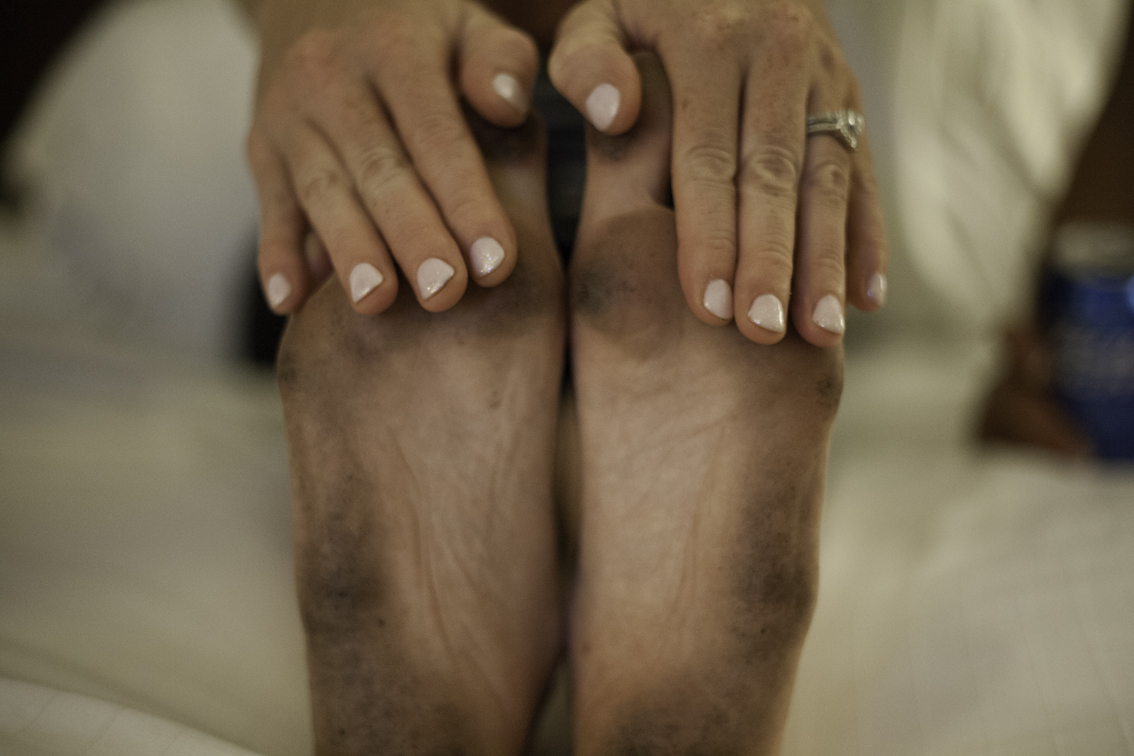 wedding night grocery store feet