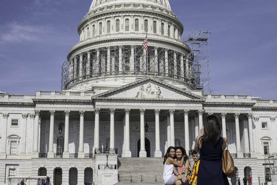 the capitol under construction