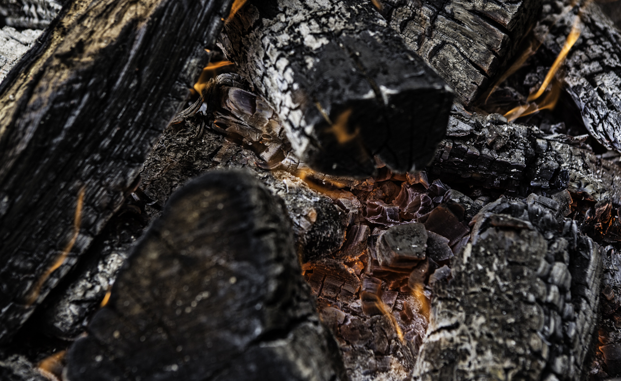 hot coals are a must for cooking bacon over a fire