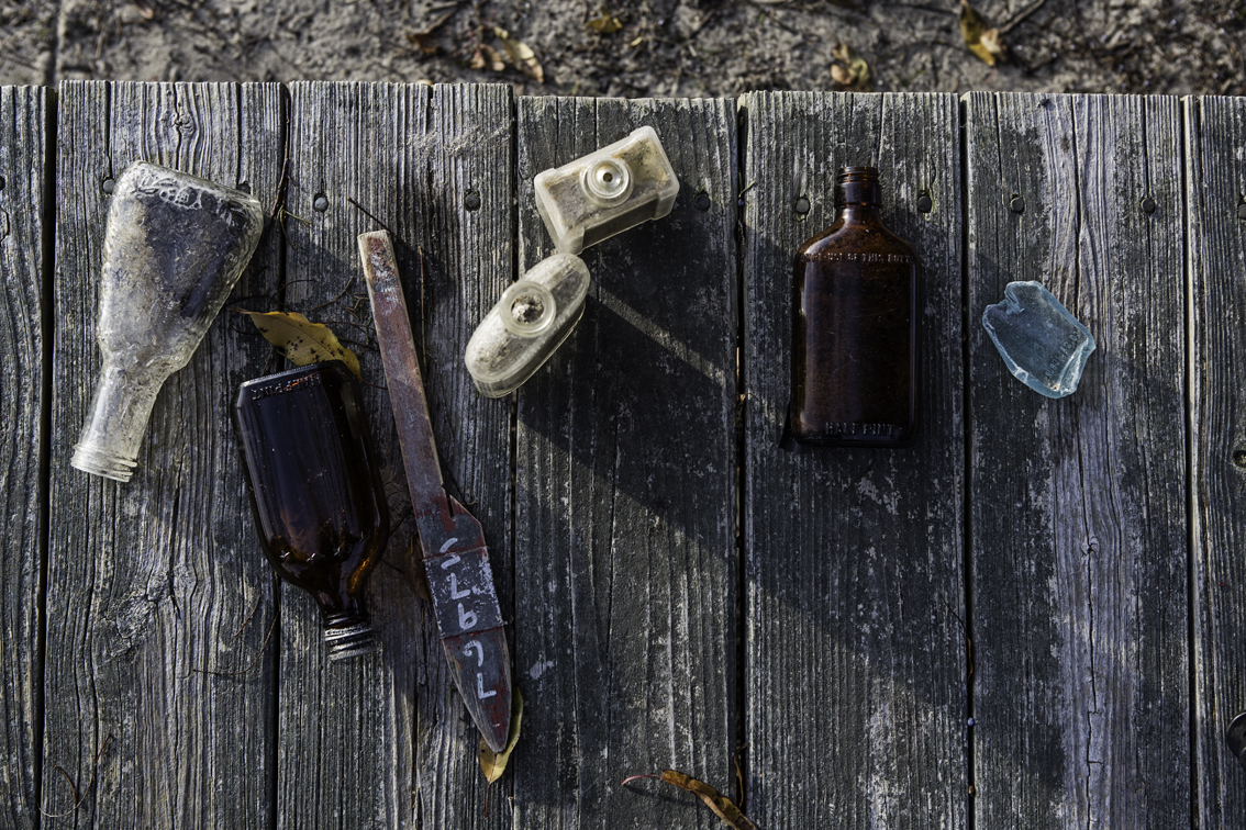 We found this antique trash exactly like this on one of the camping platforms, I had to take a shot, it was too perfect. We carried all this home, along with a lot of other trash we cleaned up as well.