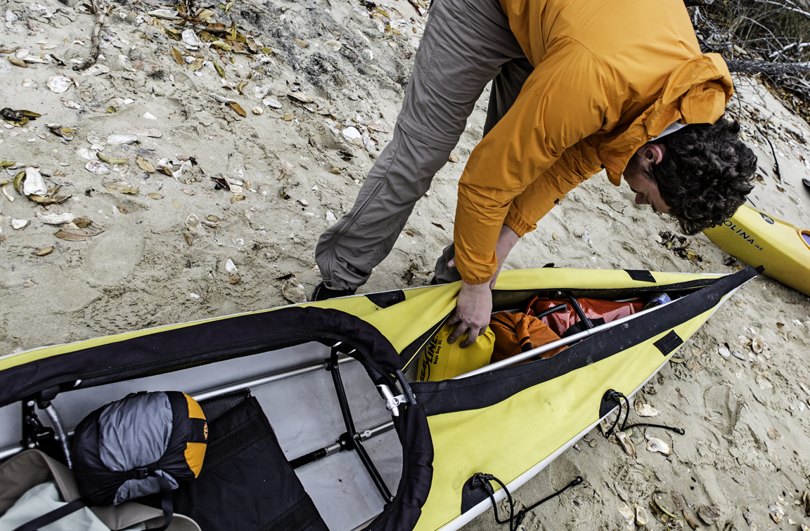 Packing up the gear.