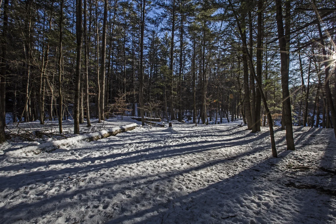 Hiking the Ottauquechee gorge in Quechee VT.