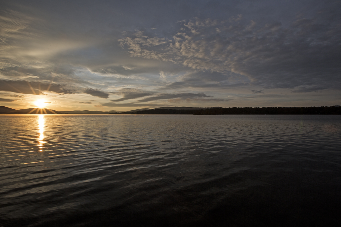 Sunrise over Fourth Lake.