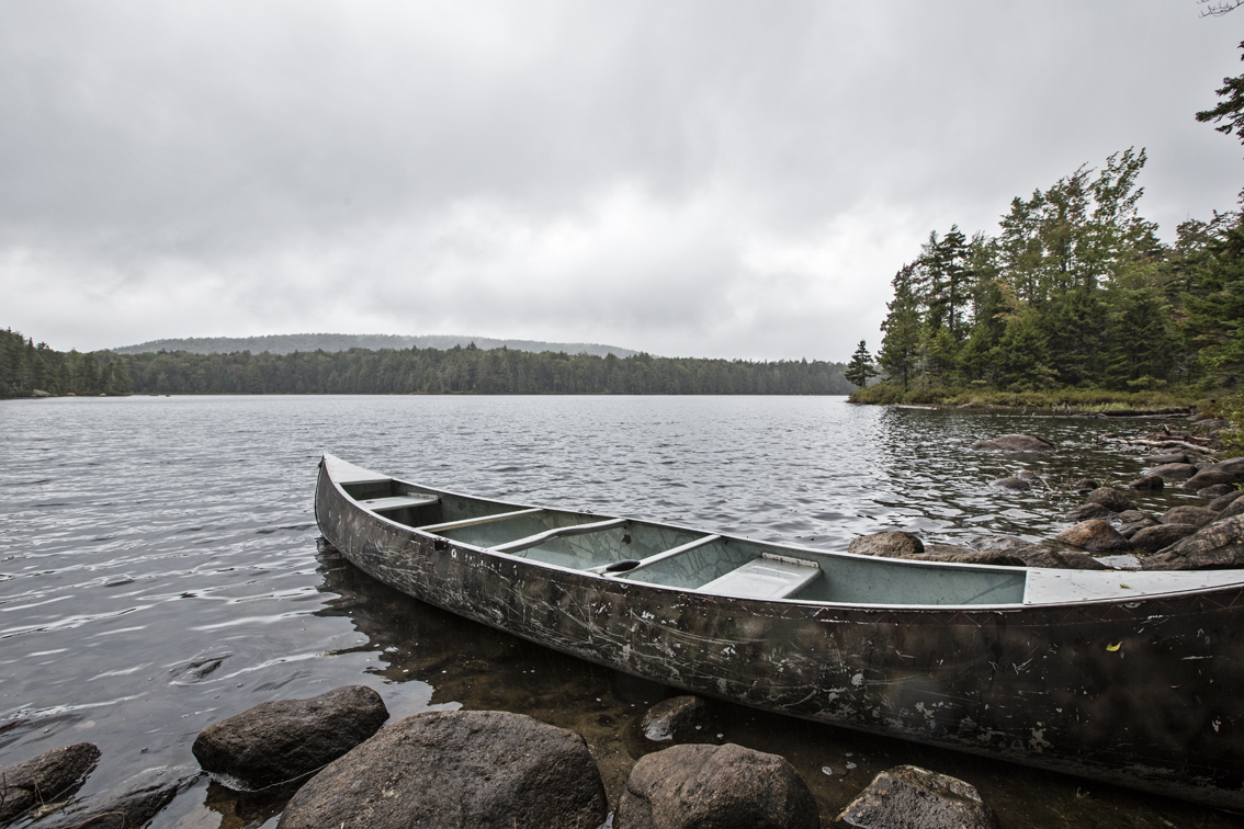 A communal canoe I found after a short hike into Sis lake, Inlet NY.