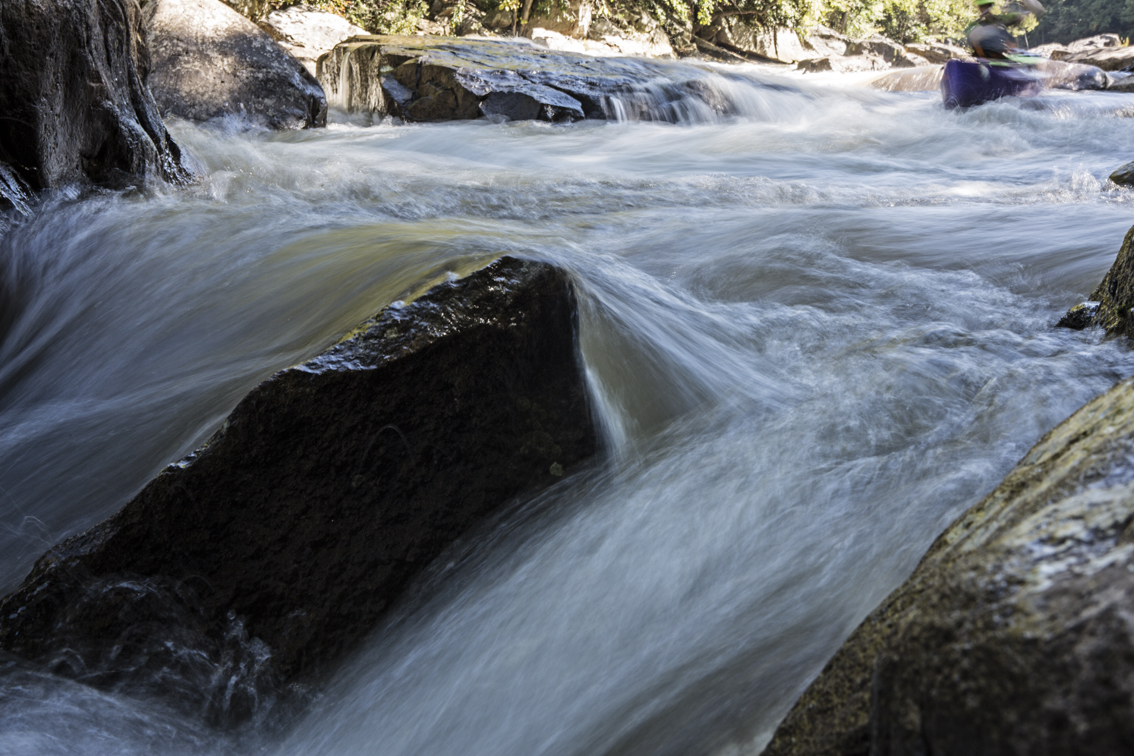 An open boater above National Falls on the Upper Yough.