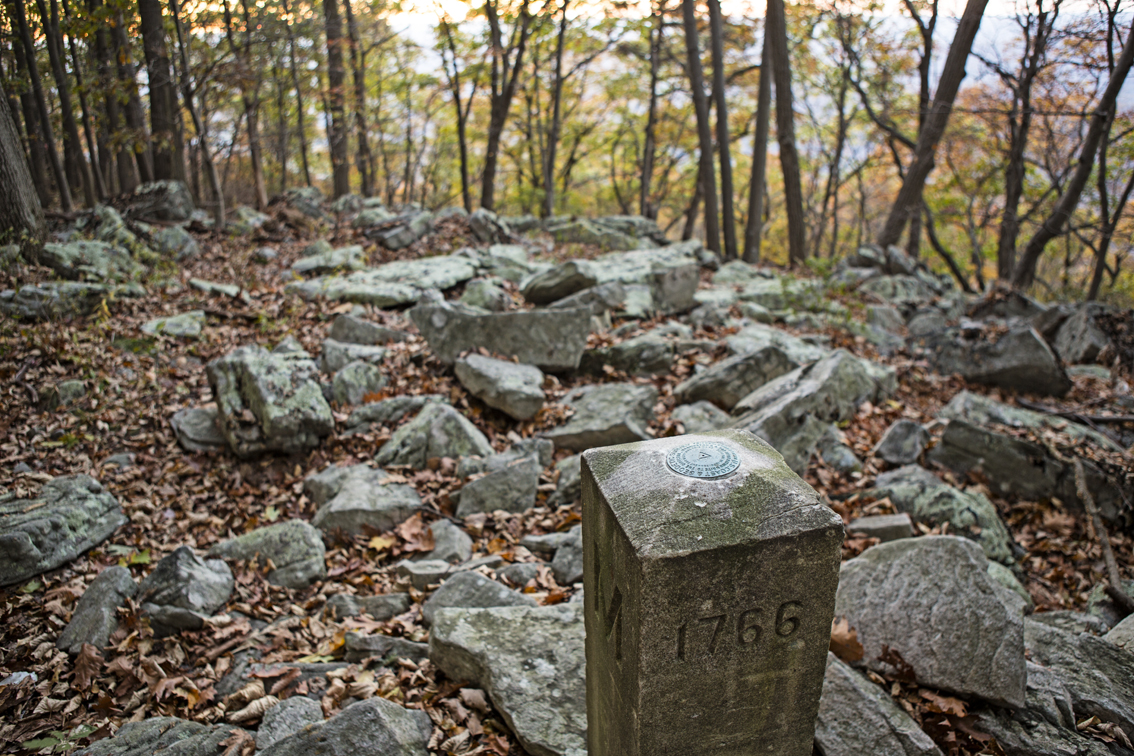 Just before the overlook, I crossed the Mason Dixon line, and had surprisingly hiked to my home state of Pennsylvania. 