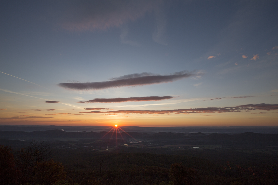 Sunrise from Dan's Rock Overlook