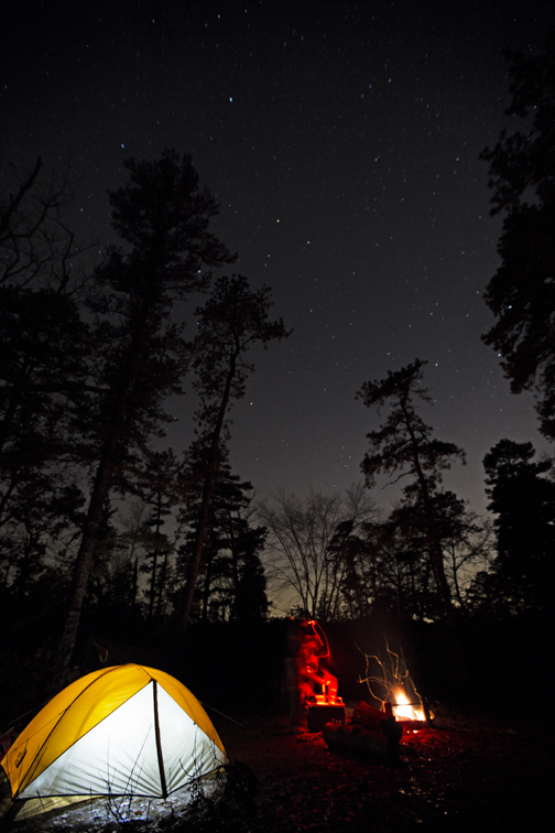 Frank's home away from home at Goshen Pond.