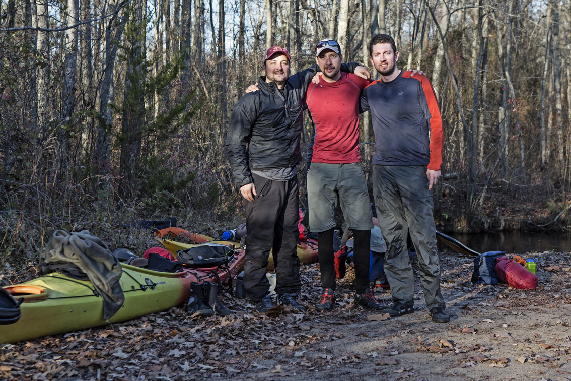 The crew at mile 0, after our 6.5 mile slog upstream. We made it.