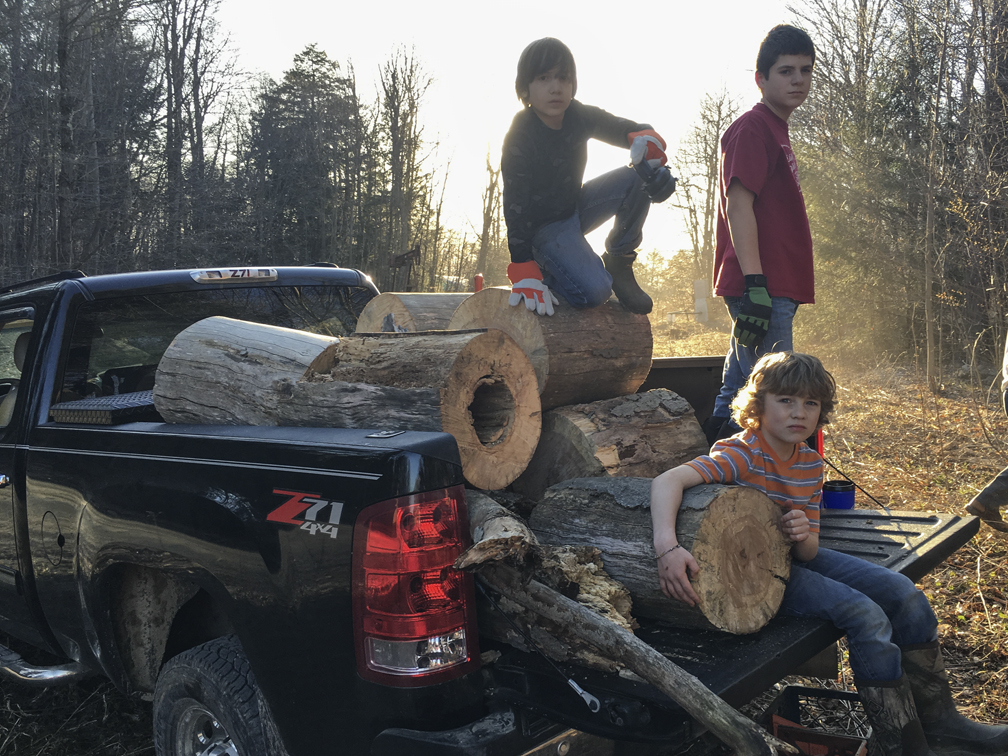 The future rowdy kids of spring crick, working hard.
