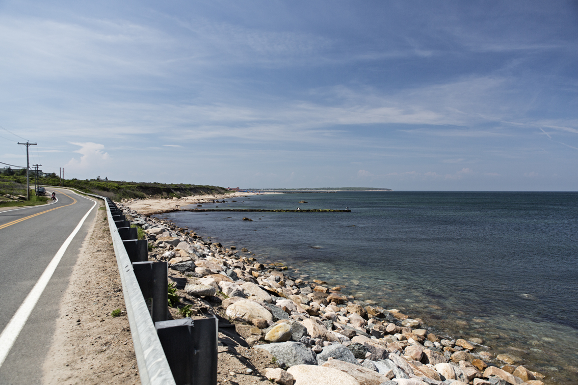 The road back to Shoreham, and the ferry. The water here was incredibly blue and clear.