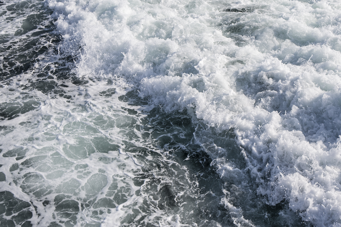 Some artsy boat wake from the boat ride back to mainland.