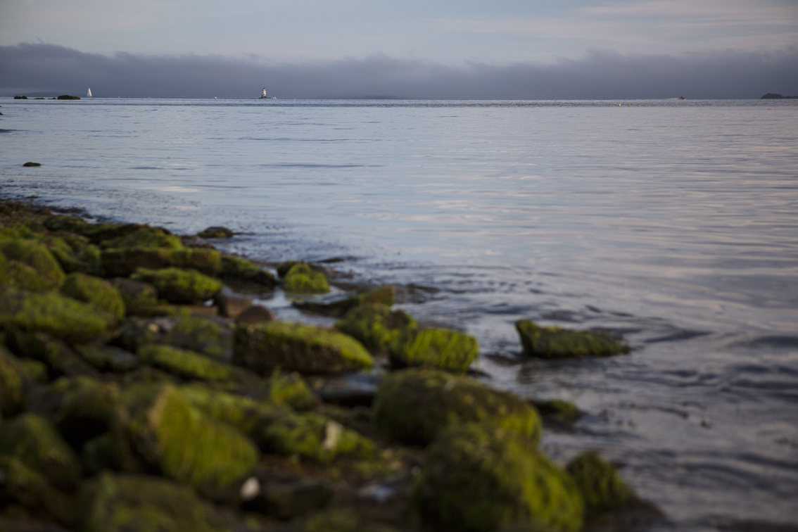 Fog rolling in from Narraganset Bay.
