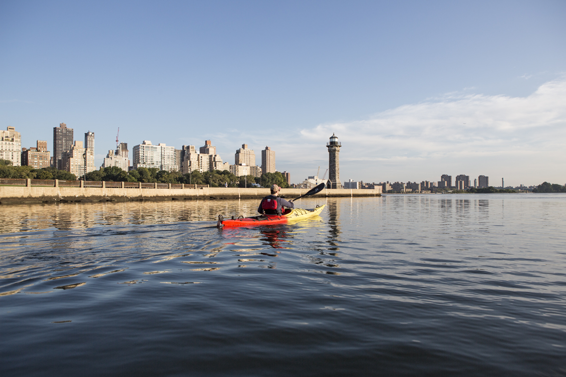 At the tip of Roosevelt Island, and the beginning of Hell Gate, so glassy.