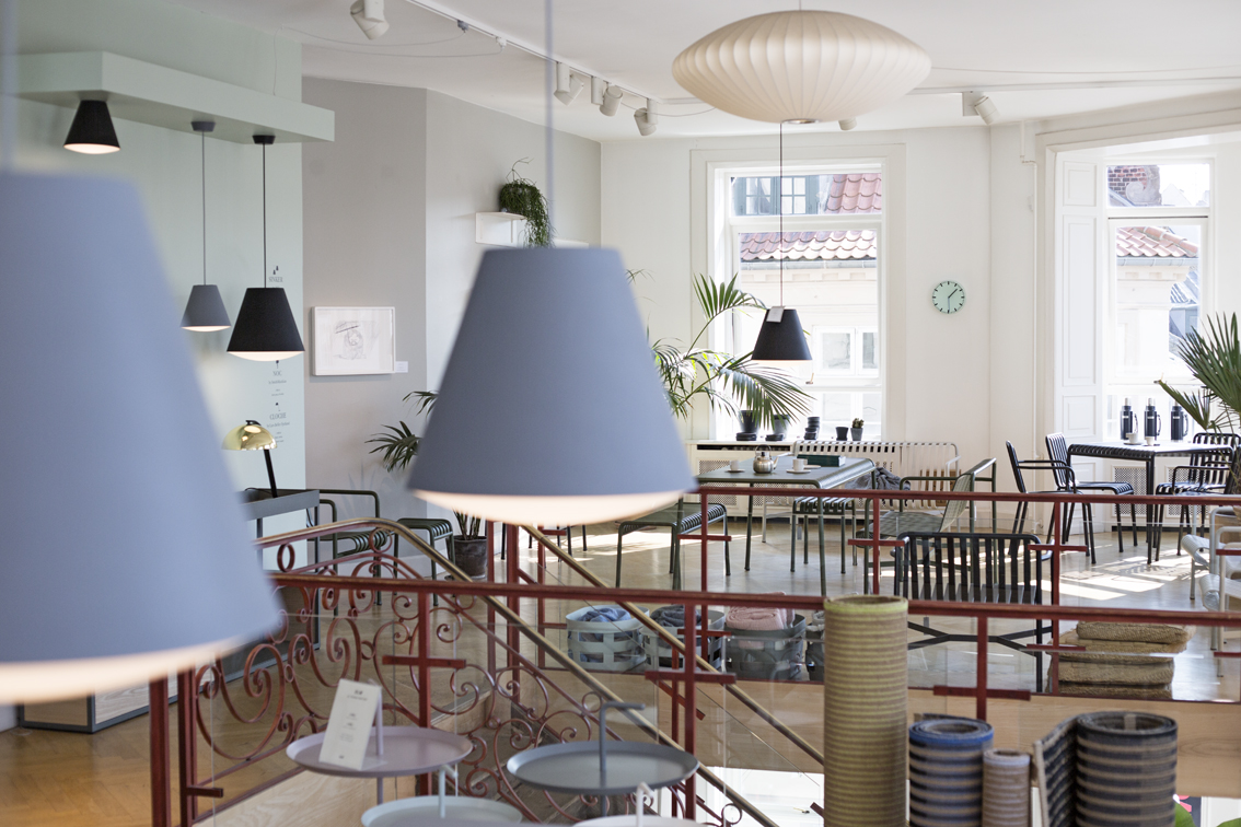 Lighting and furniture in HAY House.