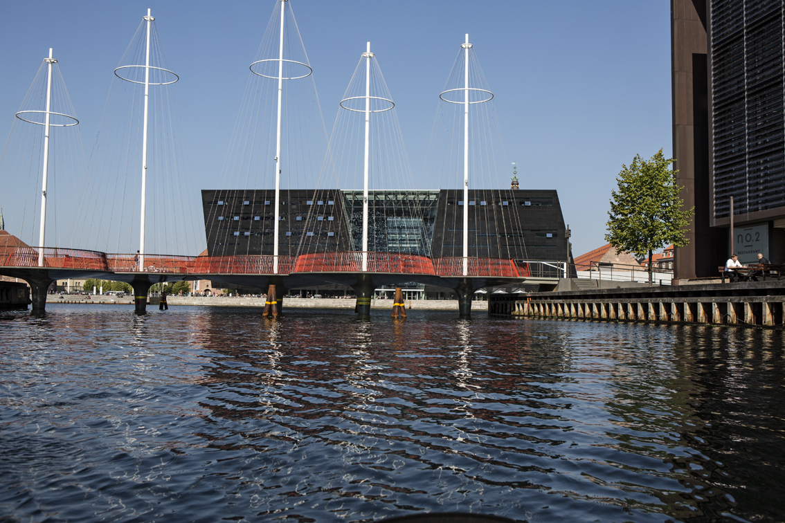 The National Library and the cirkelbroen bridge, which rotates to open up and allow tall ships to pass.