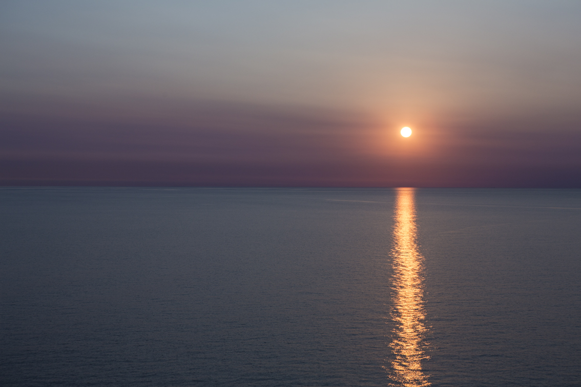 Sunset from the sun deck.