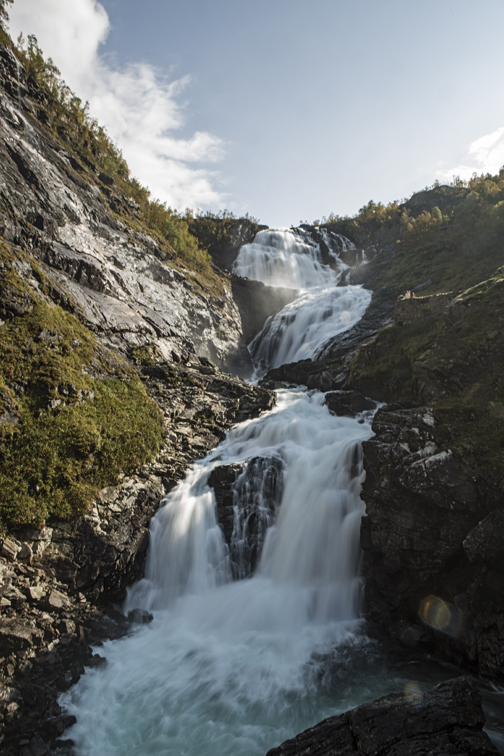 Kjosfossen - a 780ft waterfall along the Flam railway. There is a small Hydro power plant here used to power the railway.