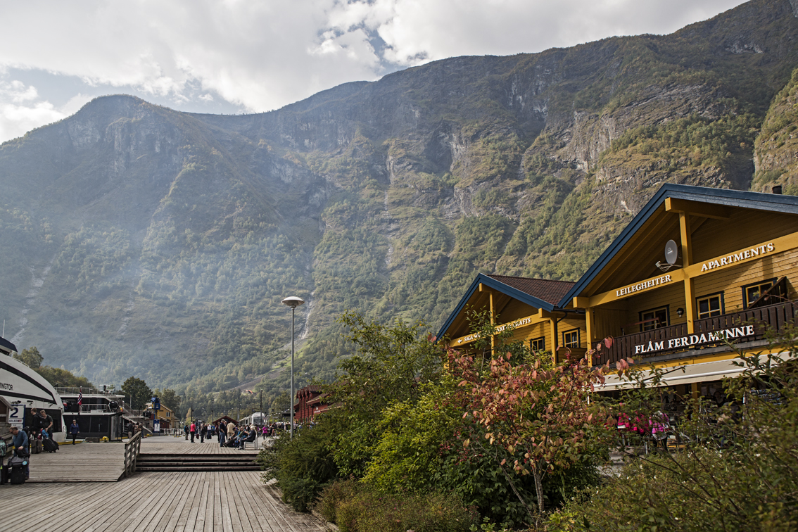 The waterfront in Flam.