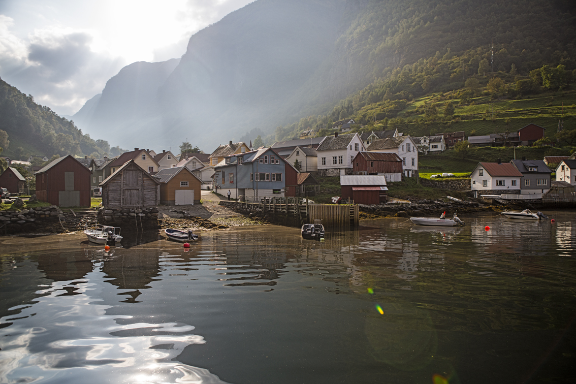 The village of Undredal, accessible only by boat until 1988. The population here is 100 people and 500 goats.