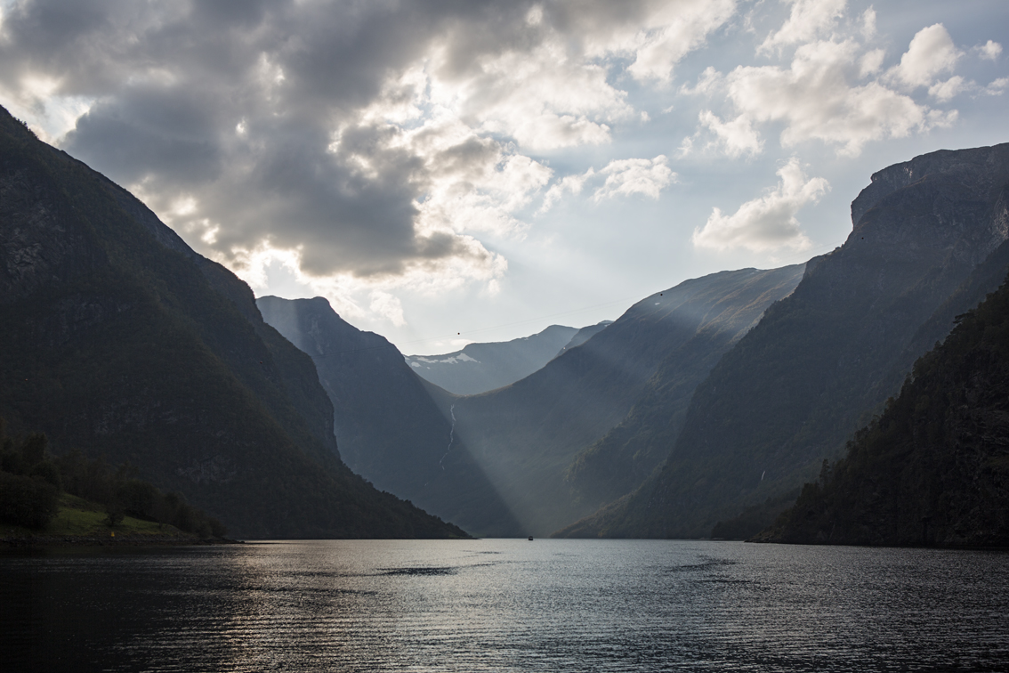 Looking towards Gudvangen, our destination.