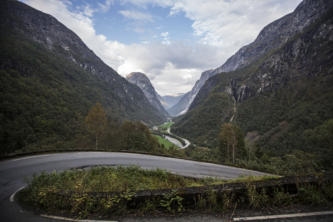 The hair pin turns of the stalheimskleiva.