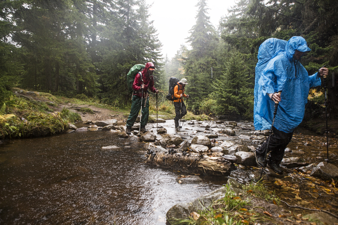Crossing Red Creek for the first time. The water was a bit higher on the way back.