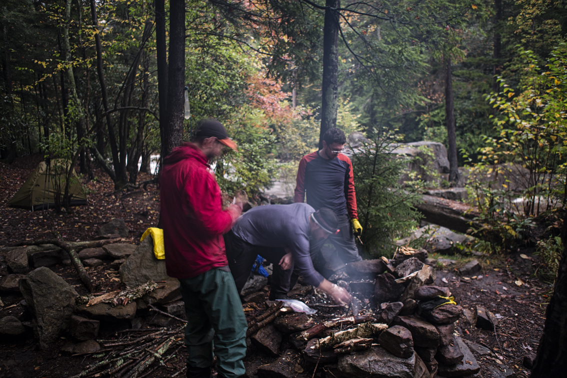 RIT engineering at it's best - how to start a fire with toilet paper and wet wood.