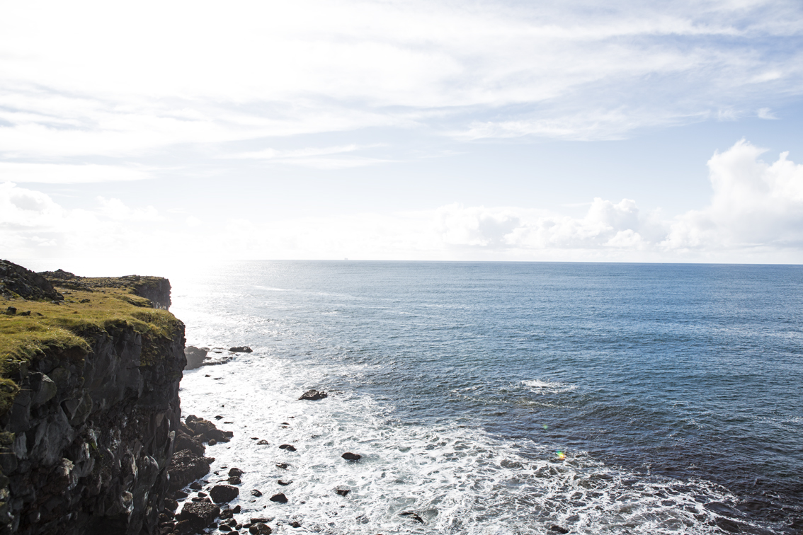 Looking out over the North Atlantic Ocean. It looks warm, but it was the opposite.