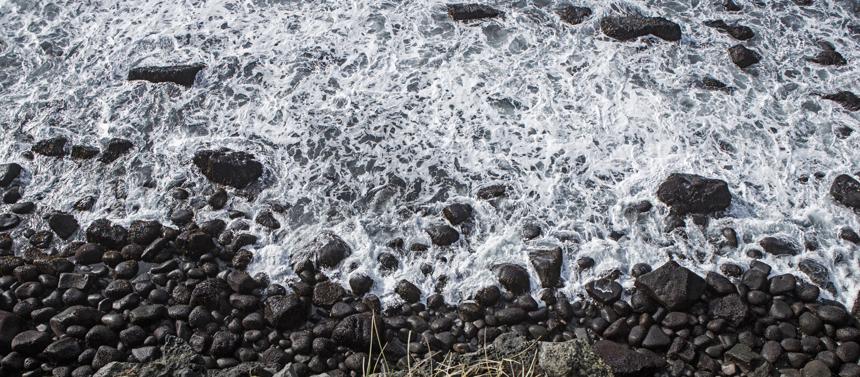 Lava rocks below.