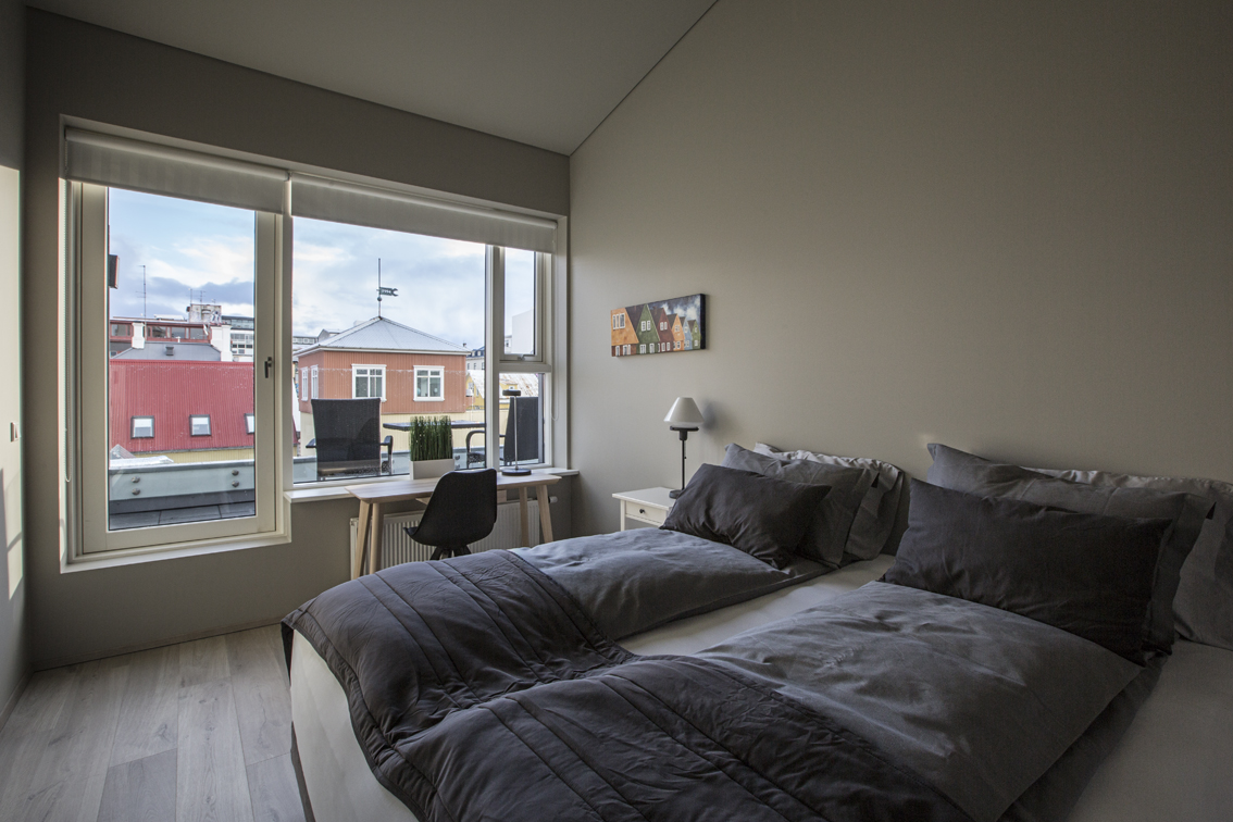 Super comfy king bed, and a balcony that we never used, since it was so cold. They do this type of bedding throughout Scandinavia, and we kind of fell in love with having our own personal comforters - no one steals it from you in the middle of the night.