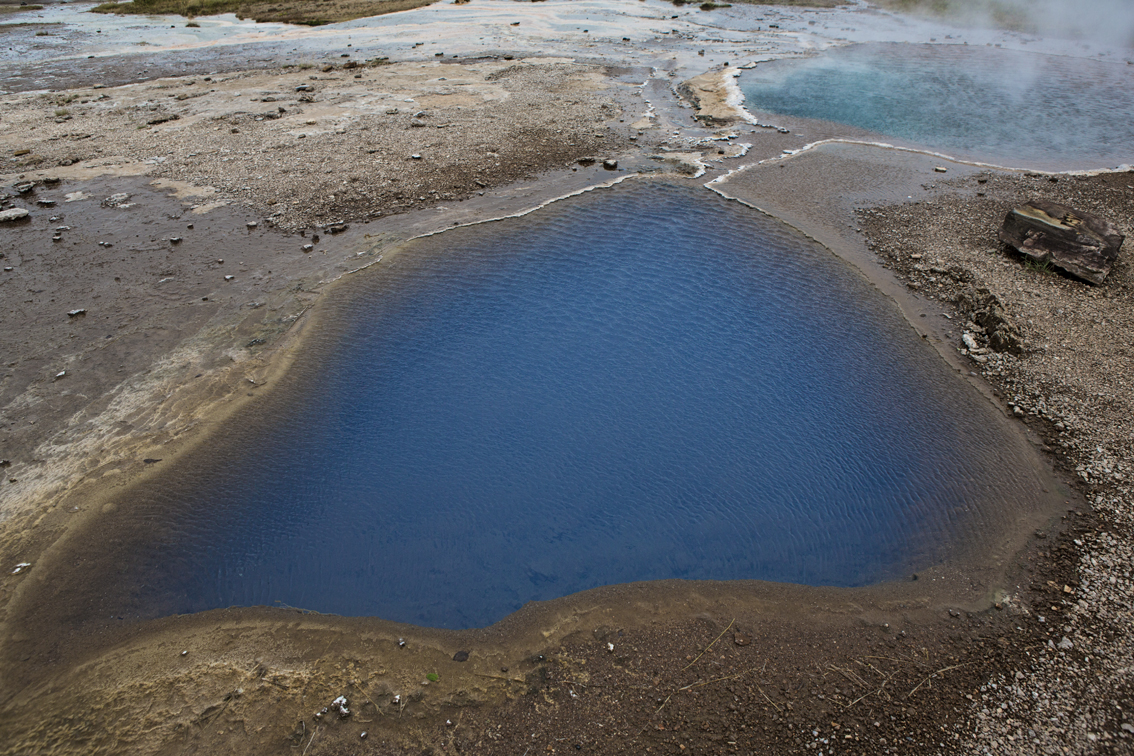 Some more blue water from below the earths crust at Geysir Geothermal area. 