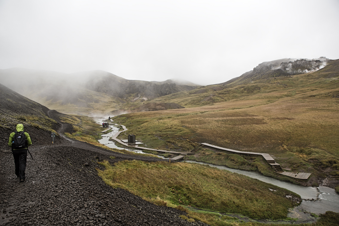 The bathing area of Reykjadalur