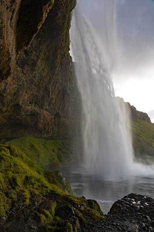 The view from behind Seljalandsfoss
