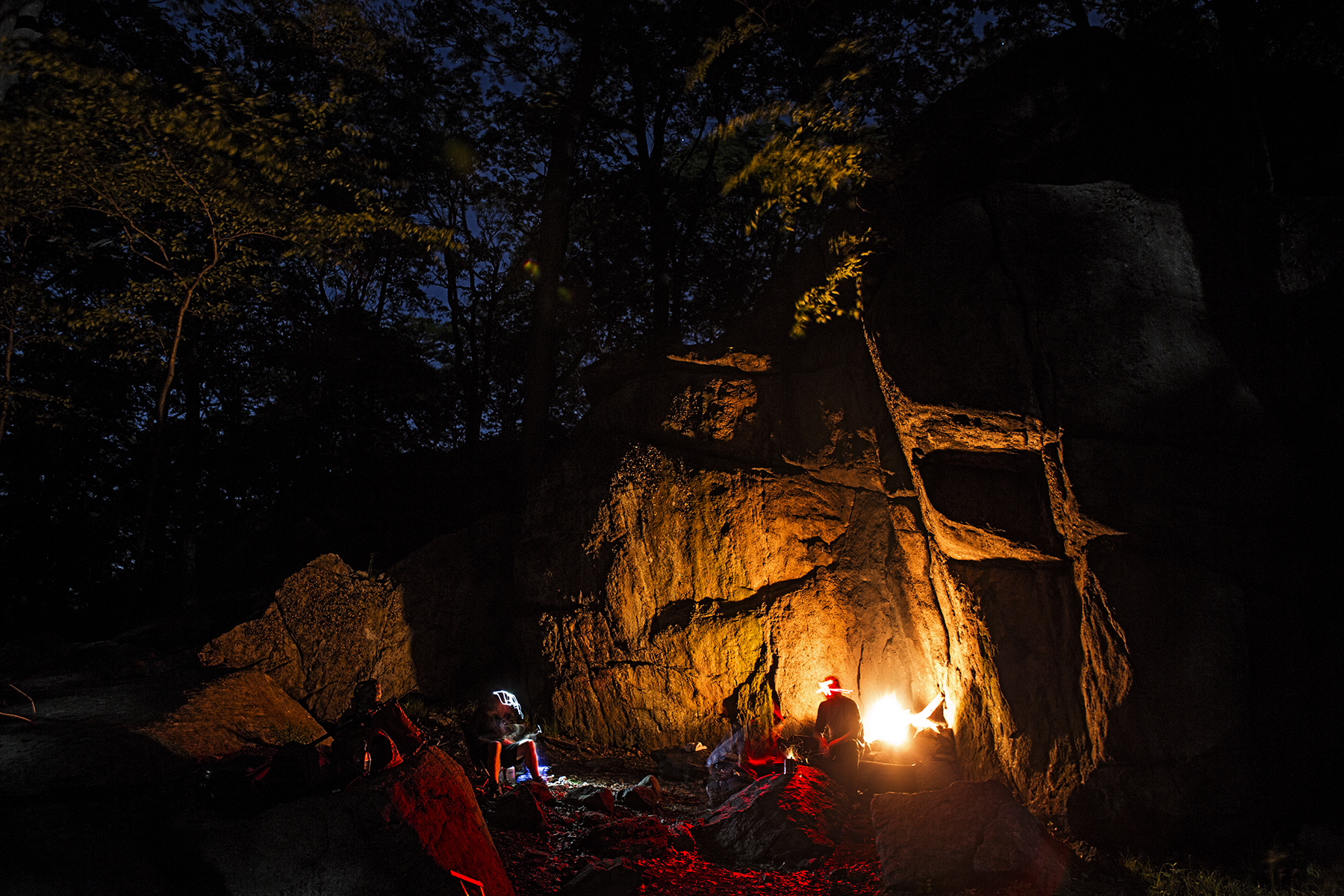 Campfire chillin' like cave men.