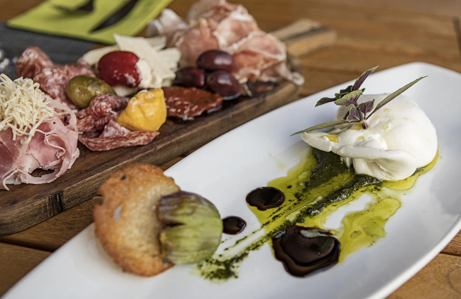 Leopold's meat and cheese plate.