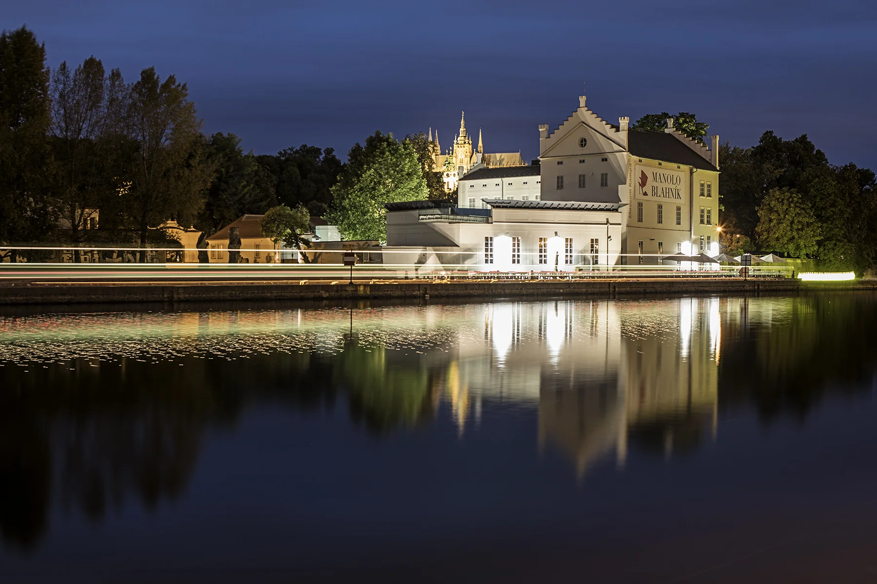 The Kampa Museum and Prague Castle.