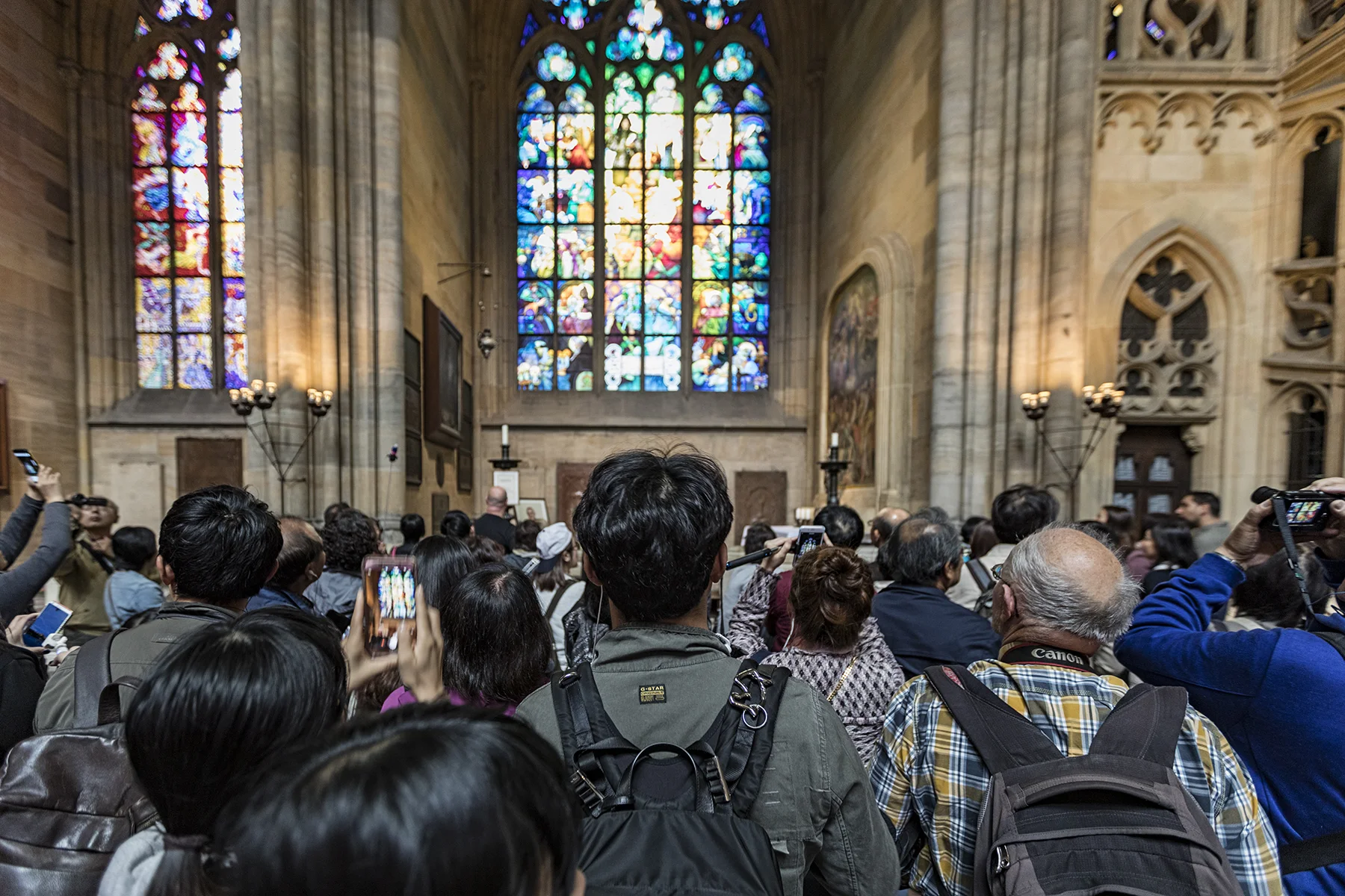 This is what is was like inside the cathedral. Pushing your way through tourists is a necessary skill - these folks had zero awareness of personal space.