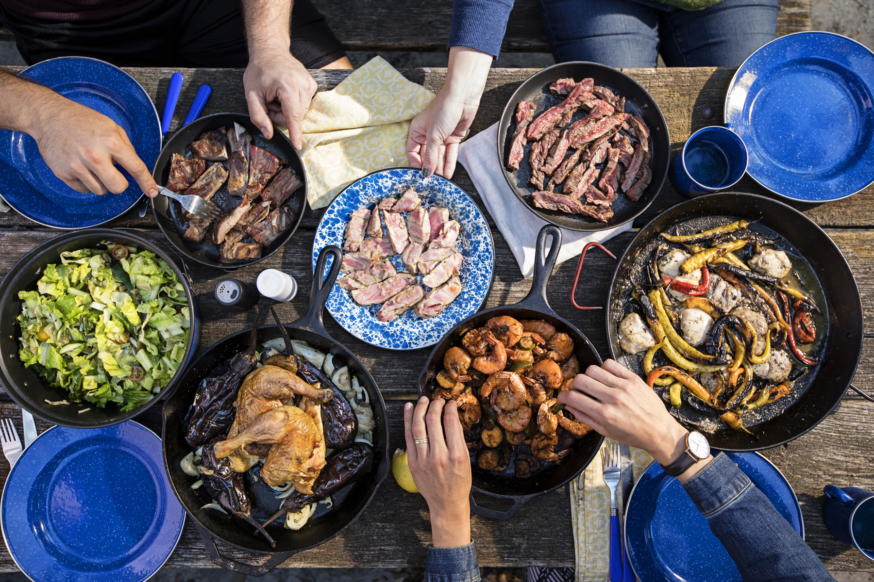 A campfire feast in the Pine Barrens